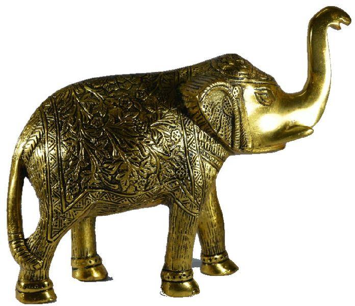 Brass Elephant Statue, Packaging Type : Thermocol Box