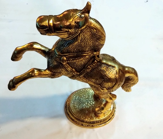 Brass Horse Statue, Packaging Type : Thermocol Box