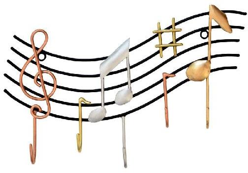 Metal Polished Musical Notes Wall Hanging, for Decoration, Gifting, Style Type : Modern