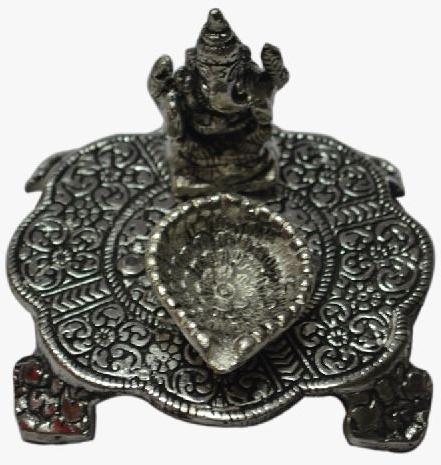 Oxidised Ganesh Chowki With Diya