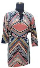 Printed Polyester Tunic, Size : Large, Small, Medium