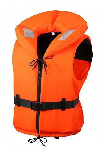 Orange Safety Life Jacket, Size : Medium