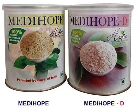 Herbal Brain Tumor Medicine, for Personal, Packaging Size : Medihope approx. 180 gm, Medihope-D approx. 250 gm