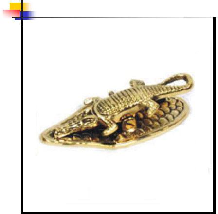 Brass Crocodile Paper Clip