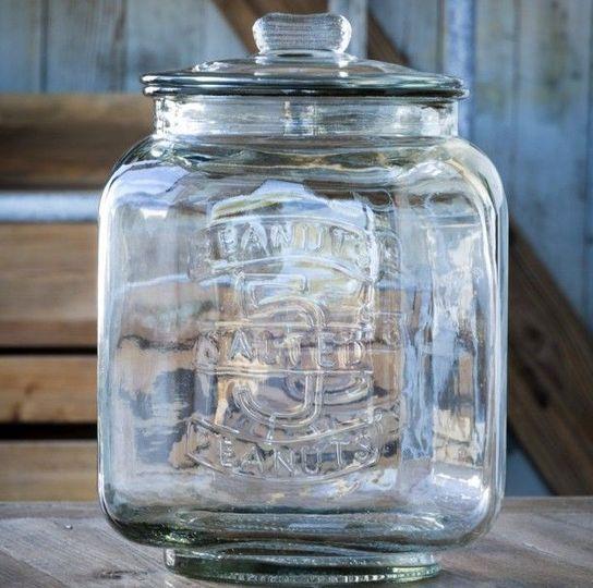 Glass Peanut Jar