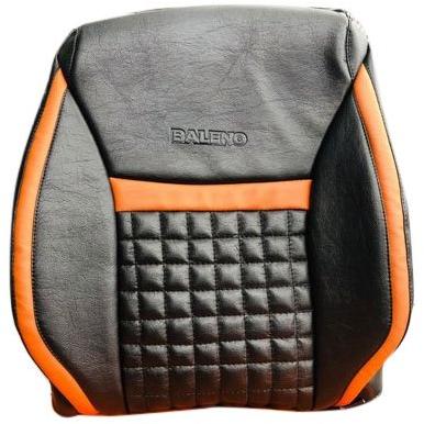 PU Leather Car Seat Cover, Color : Black Orange