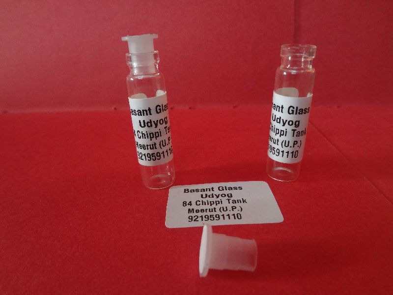 Plain Neck Vials (1 Dram), Feature : Fine Finished, Good Quality, Scratch Proof, Corks With Stickers