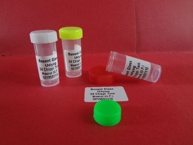 Plain Plastic Random Vials (Half OZ), Color : Transparent, White