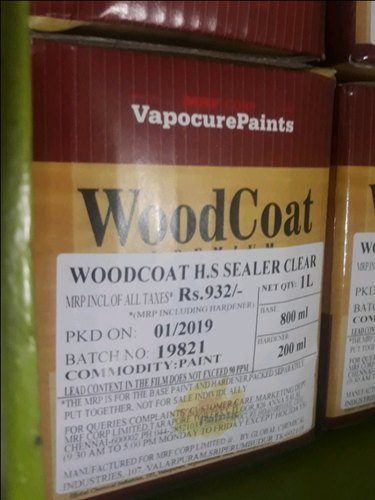 PU Finish Vapocure Wood Coat Paint, Packaging Type : Can