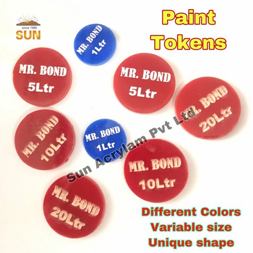 High Glossy Multicolor Tokens Plastic Coins