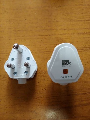 Polycarbonate 3 Pin Plug Top, Color : white