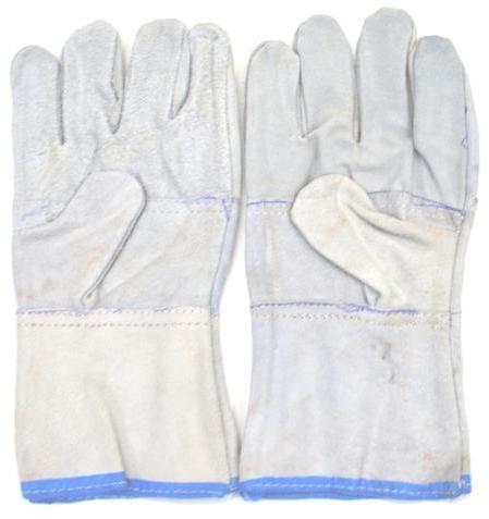 White Leather Hand Gloves, Size : Free Size