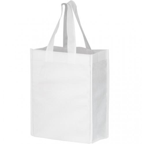 White Non Woven Carry Bag, for Shopping, Grocery, Packaging, Style : Handled