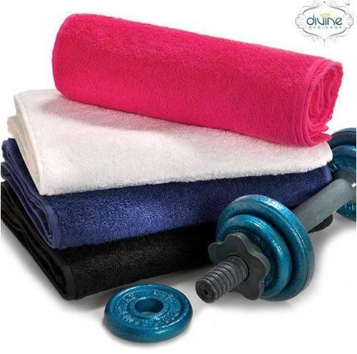 Plain Pure Cotton Gym Towel, Color : Multi