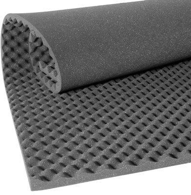 Rectangular NBR Rubber Floor Acoustical Foam, Color : Dark Grey