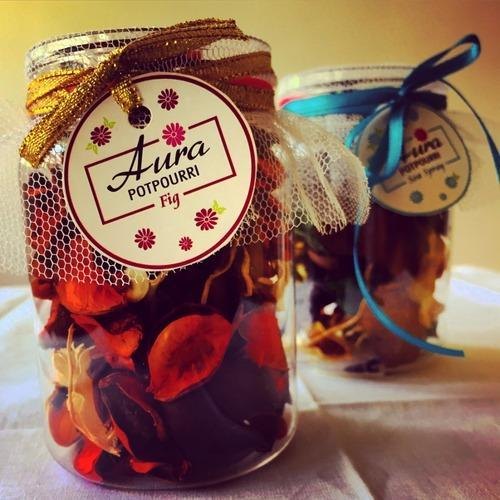 Aura Leaves Fig Potpourri, Packaging Type : Glass Jar