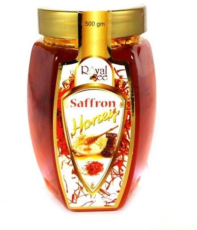 Royalbee Saffron Honey, for Clinical, Personal, gifting, Packaging Size : 500 gm