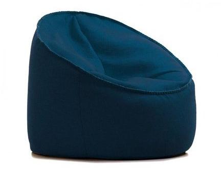 Leatherette Blue Bean Bag, Pattern : Plain