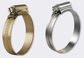 Carbon Steel Worm Drive Clamps, Color : Silver, Golden
