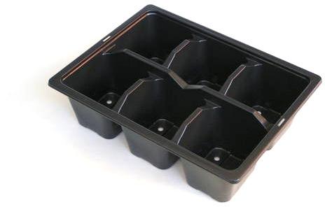 Plastic seedling tray, Color : Black