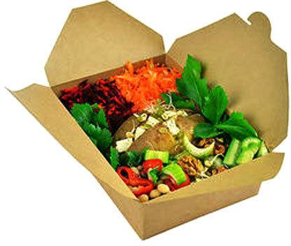 Corrugated paper food packaging box