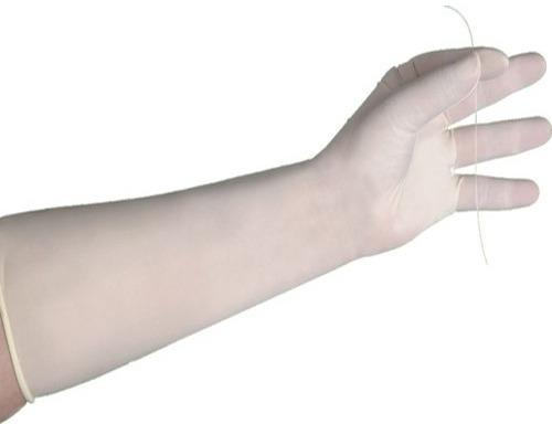 MERRILPLUS Plain Latex Gynecological Gloves, Size : 7.5