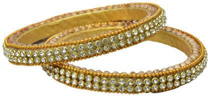 Round Handmade Rajasthani Bangles, Color : Golden