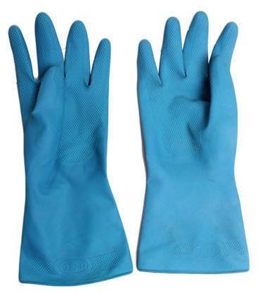 Blue Latex Gloves, for Hospitals, Size : Small, Medium, Large