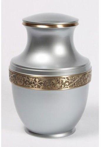 Brass Cremation Urn, Color : Light Pewter