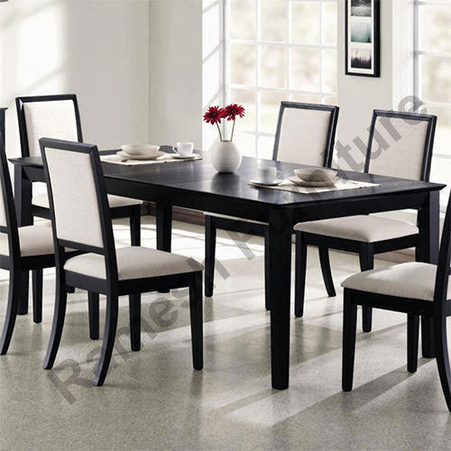 Rectangular dining table set, Color : dark brown