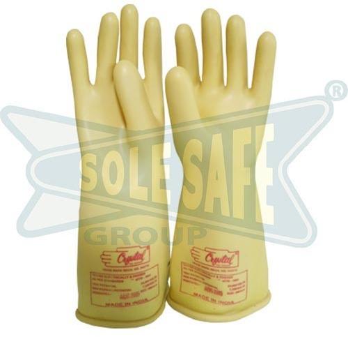 Latex Insulated Rubber Glove, Color : Yellow
