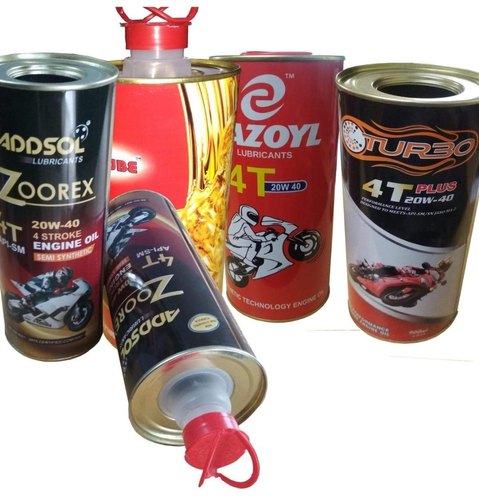 Lubricant Oil Tin Can, Shape : Round