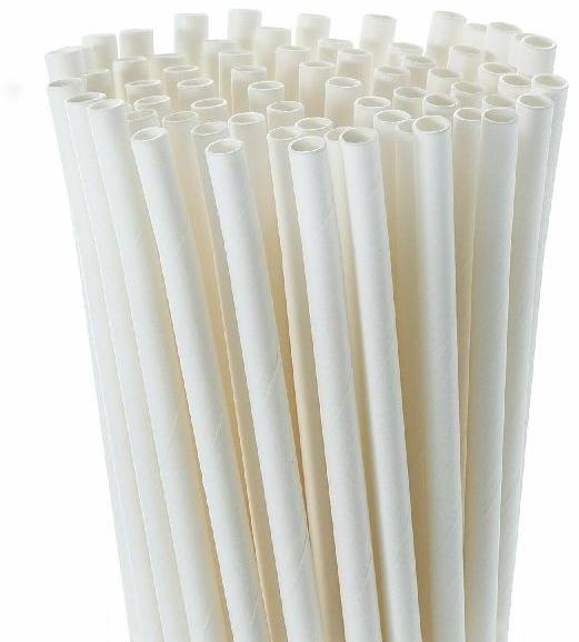 6mm White Paper Straws, for Cold Drinks, Juices, Feature : Disposable, Eco Friendly
