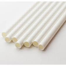 8mm White Paper Straws
