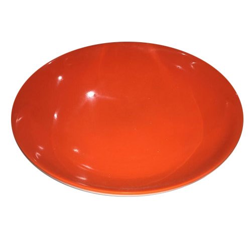 Round Orange Kitchen Plate