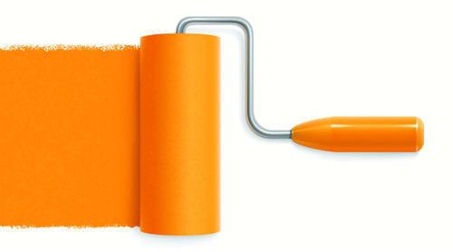 Cotton Paint Roller, Color : Orange