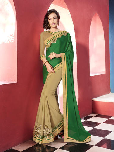 Georgette Embroidered Saree