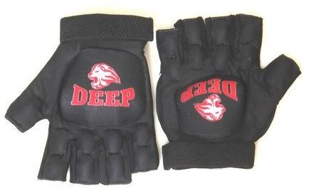 Deep PU Hockey Gloves, Color : Black