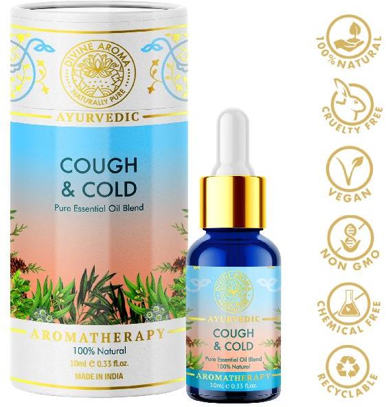 Divine Aroma Cough & Cold Essential Oil Blend 100% Pure & Natural