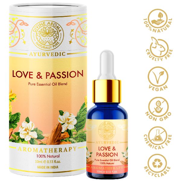 Divine Aroma Love & Passion Essential Oil Blend 100% Pure & Natural
