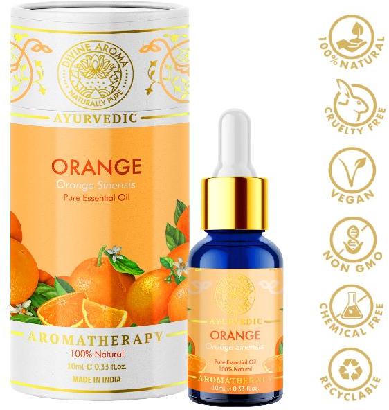 Divine Aroma Orange Essential Oil 100% Pure & Natural