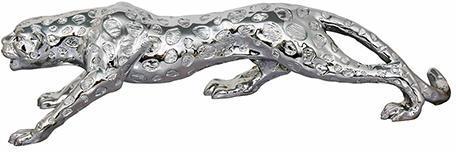 Leopard Jaguar Statue, Color : Silver