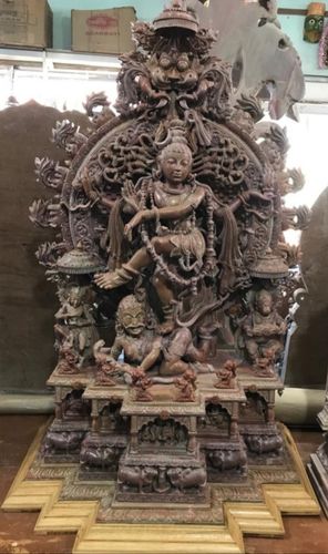 Carving Durga Maa Stone Statue, for Home, Office, Worship, Size : Medium