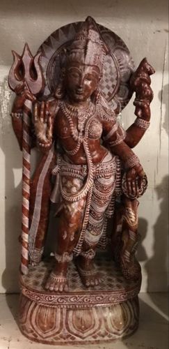 Excellent Mata Parvati Stone Statue, for Temple, Worship