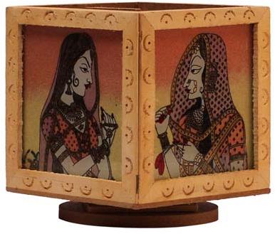 Kadam Wood Handicraft Pen Stand, Packaging Type : Thermocol Box