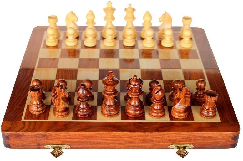 Wooden Magnetic Chess Board, Size : 12 x 12 Inch for Kids Adults