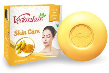 Oval Vedankur Skin Care Soap, for Bathing, Form : Solid