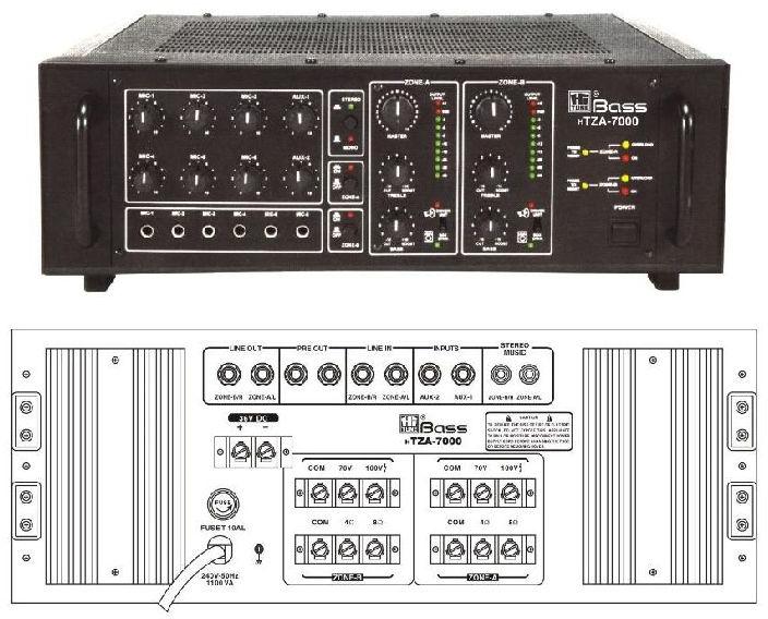 HTZA-7000 Two Zone PA Amplifier