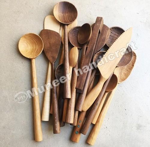 Wooden Serving Spoon Set, Length : 15-20 Inch