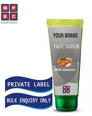 Almond Face Scrub, for Personal, Form : Thick Creamy Liquid
